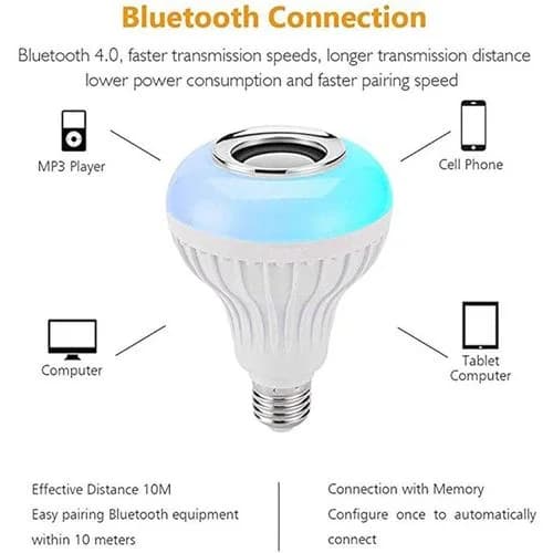 Lampe LED Bluetooth Multi Couleur image 2